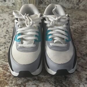 White and Gray Nike Air Max Sneakers